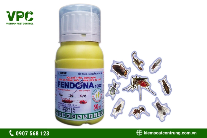 Dung dịch diệt côn trùng Fendona 10SC có chứng nhận của bộ y tế, hoàn toàn an toàn đối với sức khoẻ con người