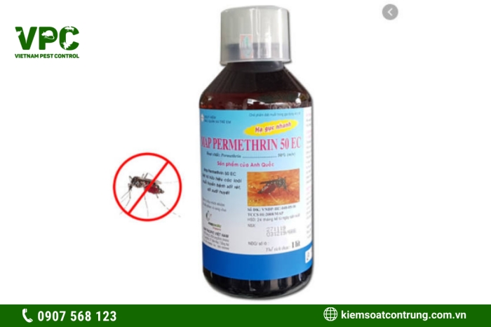 Thuốc diệt muỗi Permethrin 50EC do tập đoàn hóa chất Hockley International (Anh Quốc) sản xuất và được Kiểm soát côn trùng Việt Nam phân phối